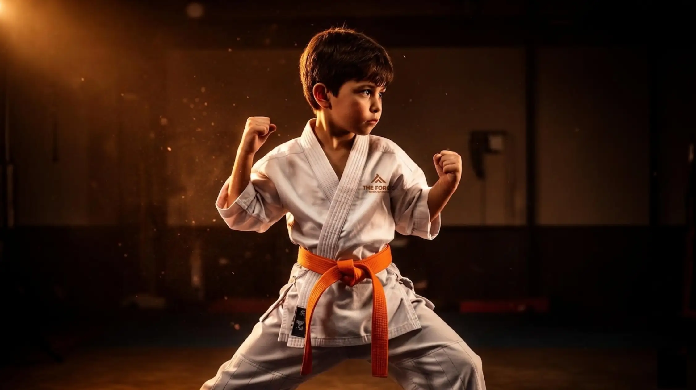 Niño en clase de artes marciales en The Forge