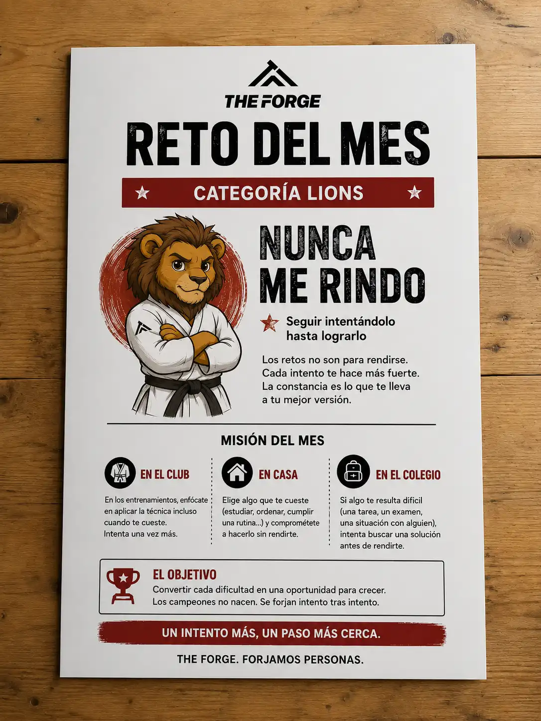 Reto del mes de Lions con misiones para casa y el colegio